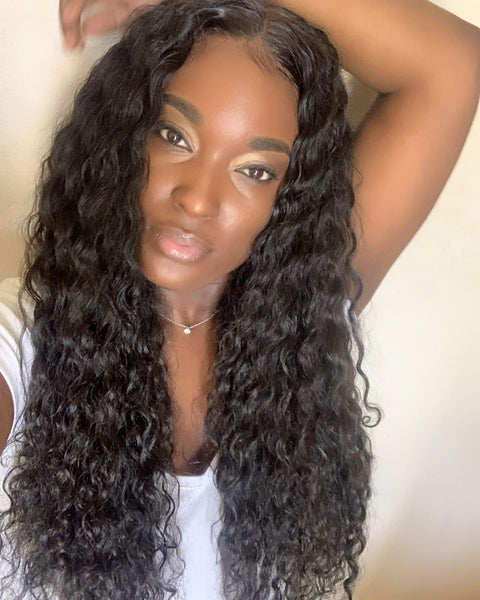24” Custom Middle Part Deep Wave Full Lace Wig